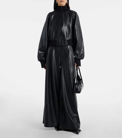 Norma Kamali High Neck Bomber Jacket Puffer Jackets Black In Black