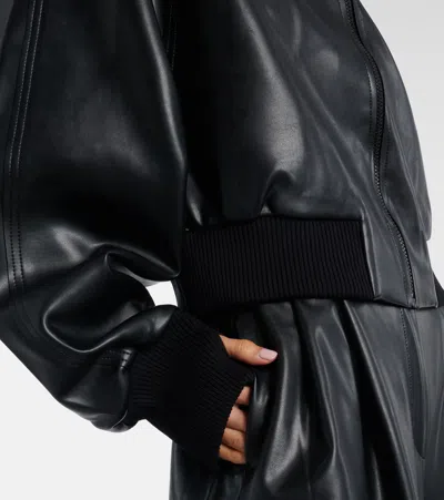 Norma Kamali High Neck Bomber Jacket Puffer Jackets Black In Black