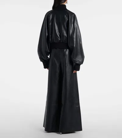 Norma Kamali High Neck Bomber Jacket Puffer Jackets Black In Black