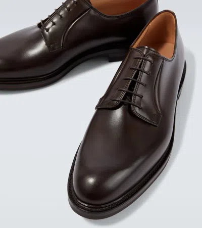 George Cleverley Archie Leather Derby Shoes In Brown