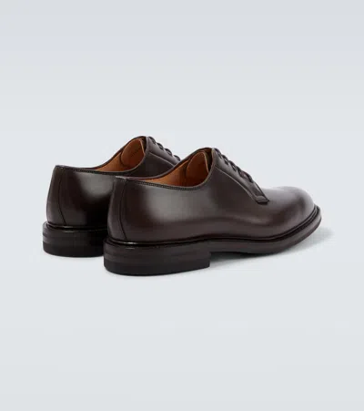 George Cleverley Archie Leather Derby Shoes In Brown