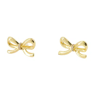 Self-portrait Bow Earrings Self Portrait Metal Gold In Gold