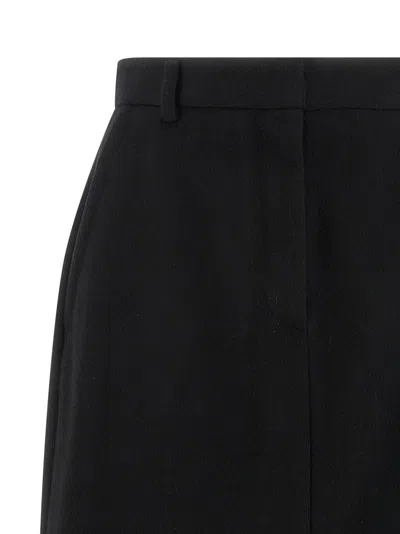 Brioni Violante Slit Detailed Midi Skirt In Black
