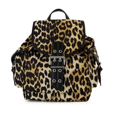 Ganni Women Animalier Print Nano Backpack In Animal Print