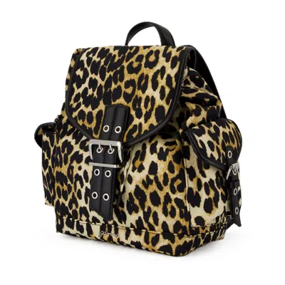 Ganni Women Animalier Print Nano Backpack In Animal Print