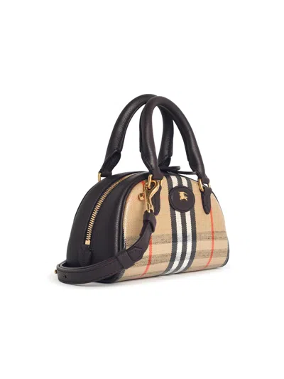 Burberry Mini Highlands Bowling Handbag And Handles