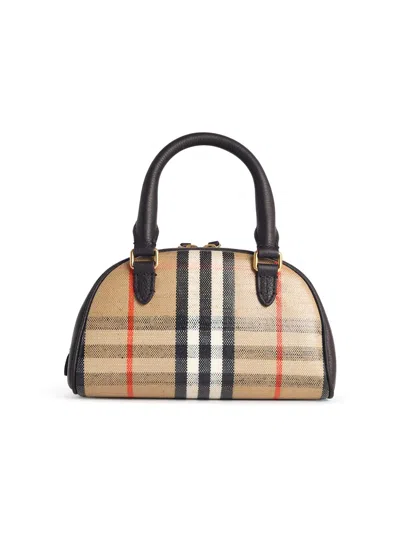 Burberry Mini Highlands Bowling Handbag And Handles