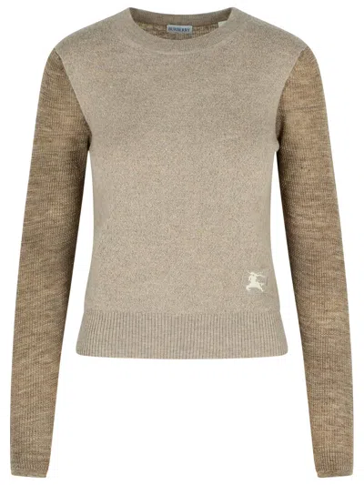 Burberry Turtleneck Sweater In Alpaca Blend In Multi