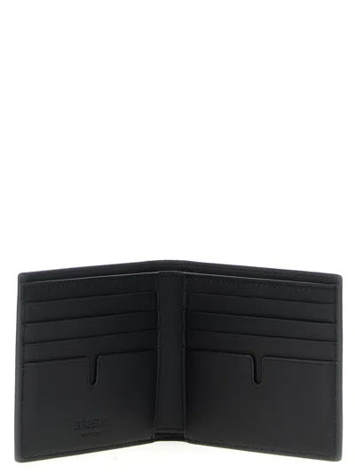 Burberry Black Leather Card Holder In Black