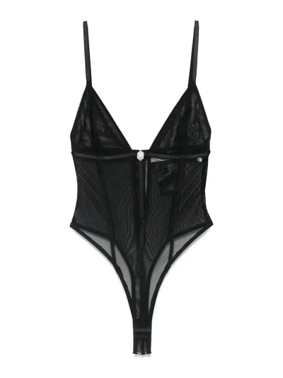 Nissa Evening Bodysuit In Black