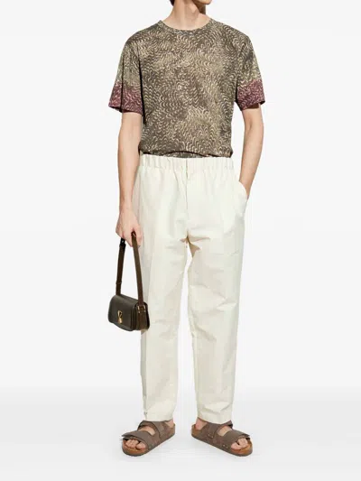 Dries Van Noten Lightweight Short Sleeve Round Neck T-shirt In Brown