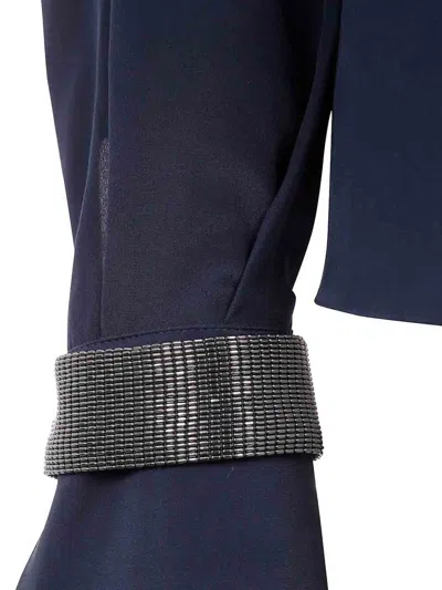 Brunello Cucinelli Turtle Neck Blouse In Blue