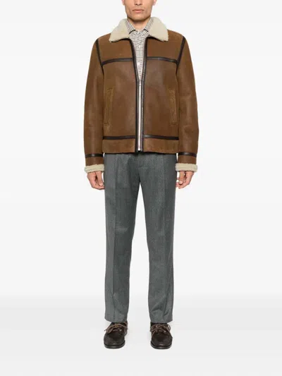 Barba Napoli Classic Check Pattern Button-down Shirt In White