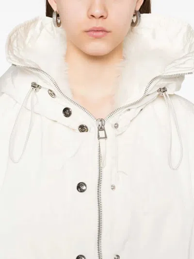 Ermanno Scervino Voluminous Parka With Oversized Collar In Gray
