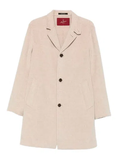 Montecore Button-fastening Coat In Nude