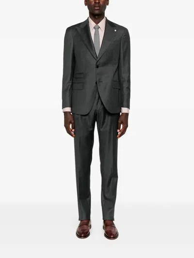 Luigi Bianchi Mantova Wool Two-button Suit In Black