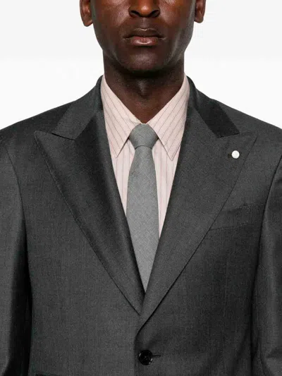 Luigi Bianchi Mantova Wool Two-button Suit In Black