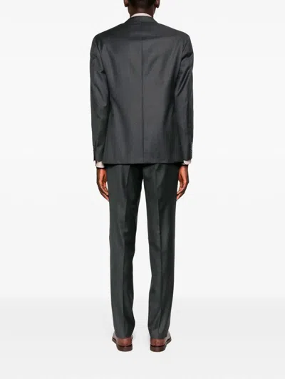 Luigi Bianchi Mantova Wool Two-button Suit In Black