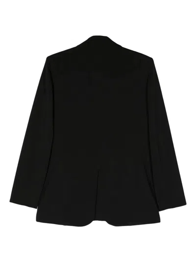Patrizia Pepe Tailored Black Blazer With Notched Lapelsfinish In Black