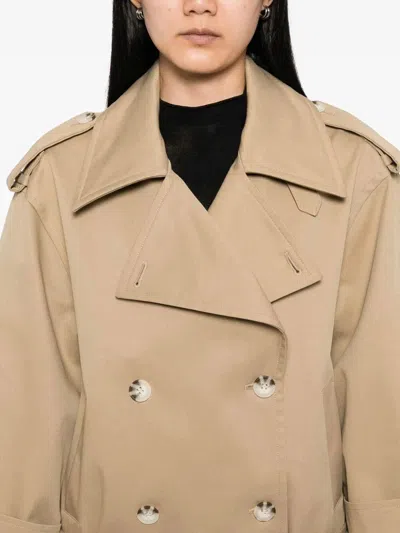 Self-portrait Trench Jacket In Nude