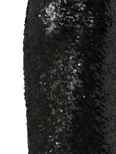 Pinko Pappacieca Pencil Skirt With Sequins In Black