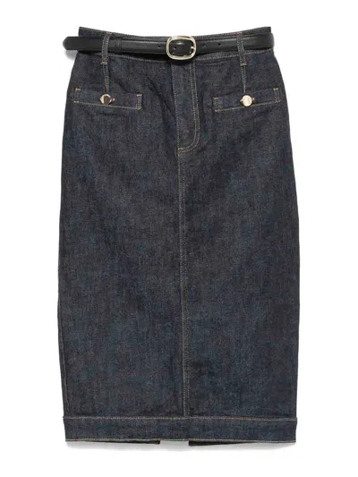 Self-portrait Self Portrait Denim Skirt In Blue