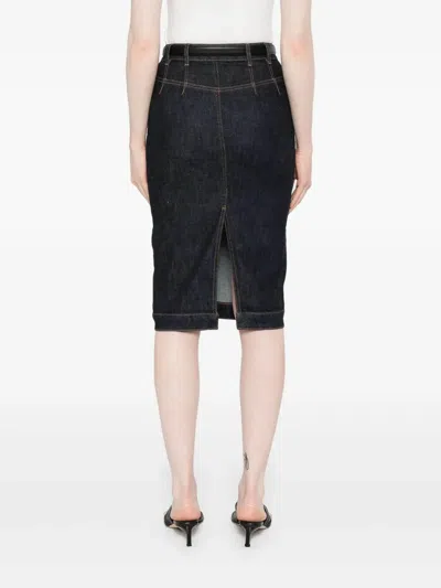 Self-portrait Self Portrait Denim Skirt In Blue