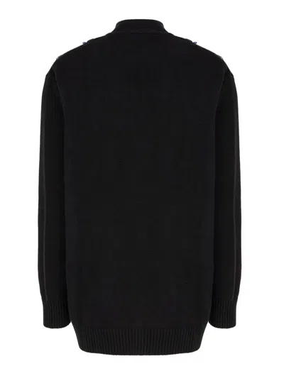 Alberta Ferretti Crystal-embellished Cardigan In Black