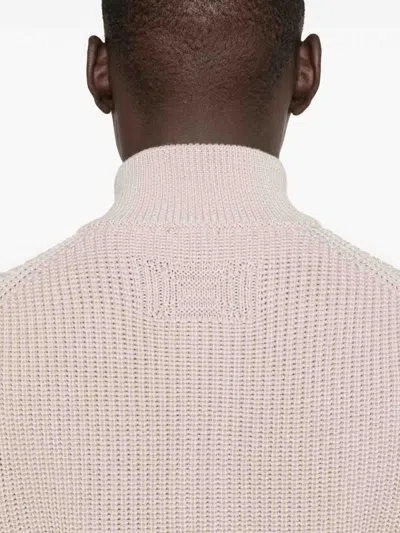 Drumohr Cardigan With Pockets And Zip In Neutral