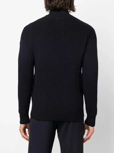 Drumohr Half Zip Pullover In Blue