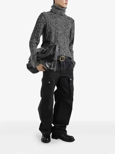 Dolce & Gabbana Turtleneck Pullover In Gray