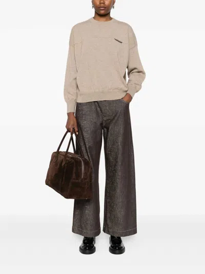 Brunello Cucinelli Suéter Cuello Redondo - Marrón In Neutral