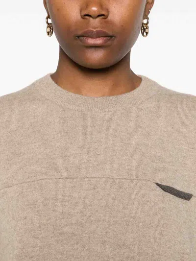 Brunello Cucinelli Suéter Cuello Redondo - Marrón In Neutral