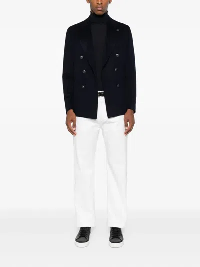 Drumohr Turtleneck Merino Wool Sweater With Long Sleeves In Black