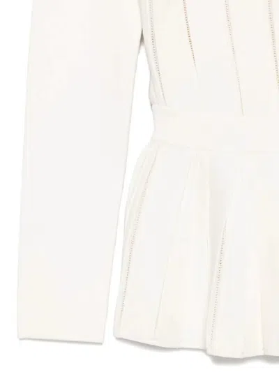 Elisabetta Franchi Tricot Sweater In White