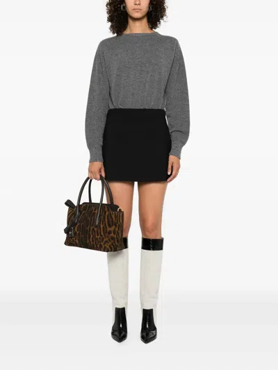 Twinset Twin-set Soft Wool Blend Sweater In Gray