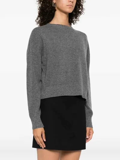 Twinset Twin-set Soft Wool Blend Sweater In Gray