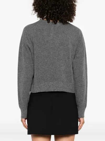 Twinset Twin-set Soft Wool Blend Sweater In Gray