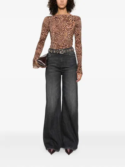 Twinset Twin-set Leopard Print Wool Sweater In Animal Print