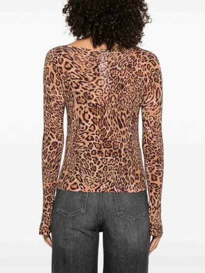 Twinset Twin-set Leopard Print Wool Sweater In Animal Print