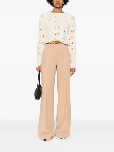 Ermanno Scervino Casual Pants With Belt Loops In Neutral