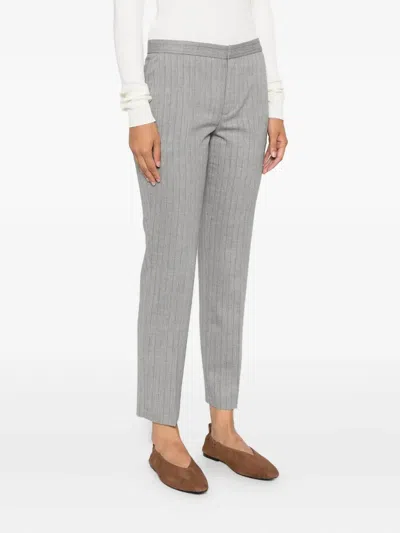 Twinset Twin-set Pinstripe Tailored Trousers In Gray