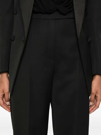 Nissa Satin-trim Trousers In Black