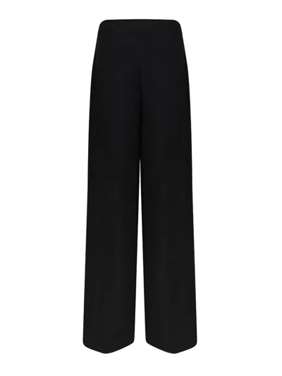 Nissa Pleated-front Wide-leg Trousers In Black