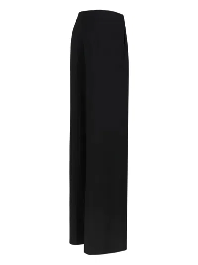 Nissa Pleated-front Wide-leg Trousers In Black