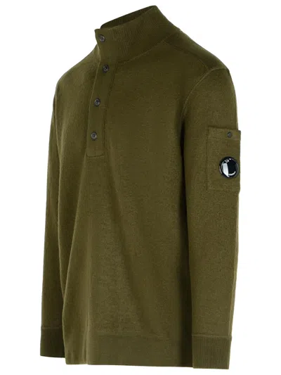 C.p. Company C.p.company Men Wool And Cotton Sweater In Green