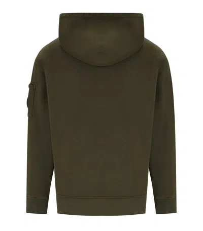 C.p. Company Hooded Long Sleeve Sweatshirt With Arm Pocket In Brown