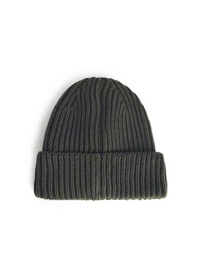 C.p. Company Green Merino Wool Beanie In Green