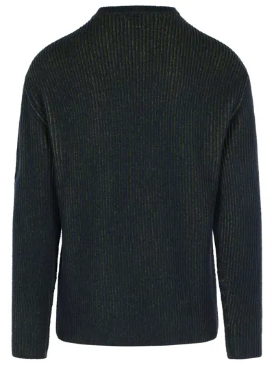 C.p. Company Green Wool Blend Sweater In Black