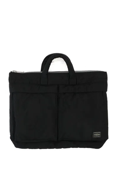 Porter-yoshida & Co Tanker Short Helmet Tote Bag In Black